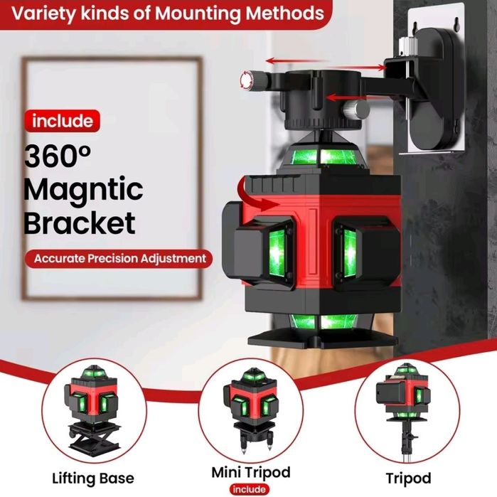 Nivel Laser 16 linhas 4D c/ Tripé 120cm