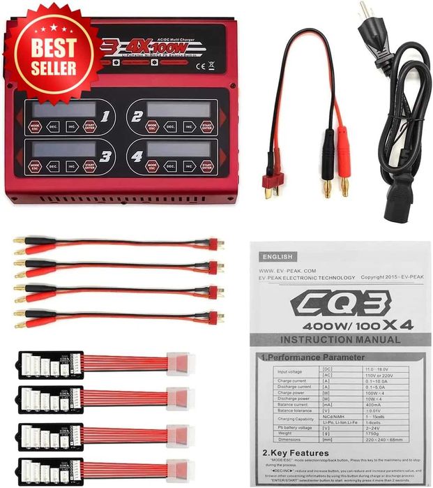 EV-PEAK CQ3 100 Вт   интеллектуальное зарядное/разрядное устройство