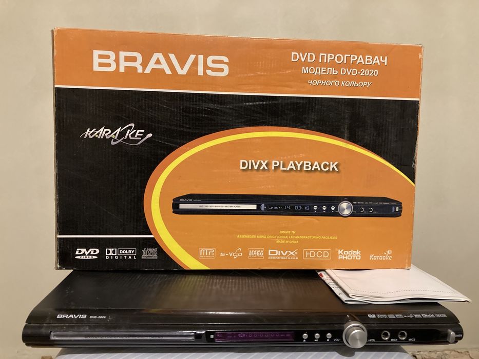 DVD ДВД плеєр караоке програвач Bravis DVD-2020