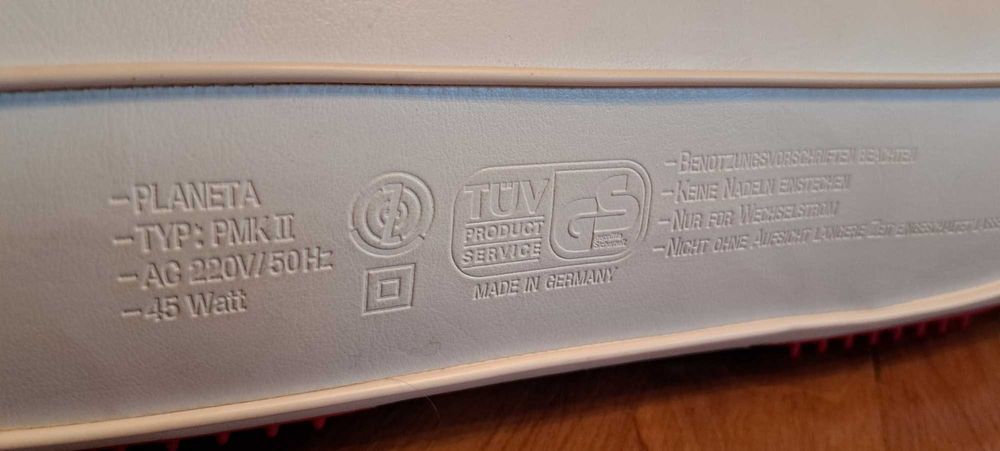 Poduszka do masażu i podgrzewania stóp PLANETA model PMK II - NOWA