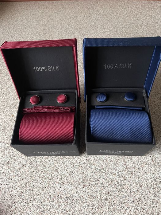 Галстук з запонками Garlo Bruno. В наявності тільки синій комплект.