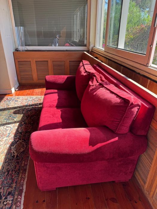 Dois Sofá de 2 lugares forrados veludo (2 unidades)