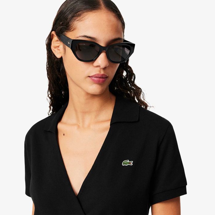 Жіноча кофта стрейч поло на запах Lacoste
