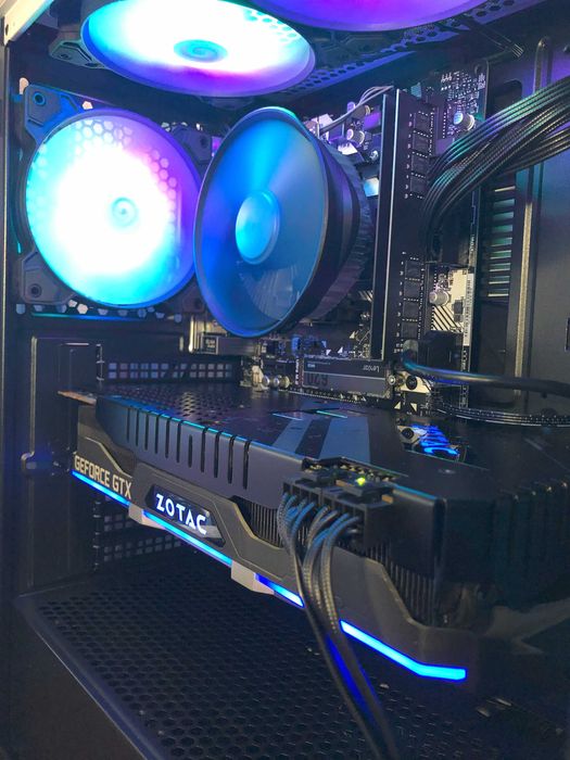 Игровой ПК Ryzen 5 2600/32Gb/1080Ti/SSD256+2Tб компьютер системник