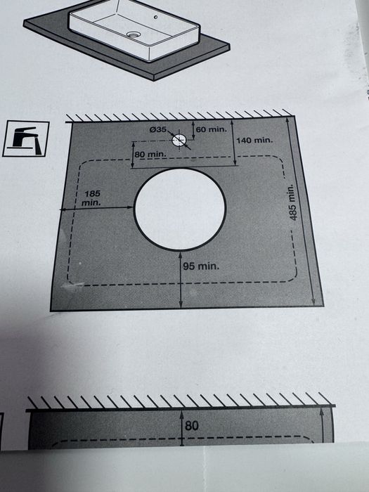 Умивальник Roca GAP 600x370