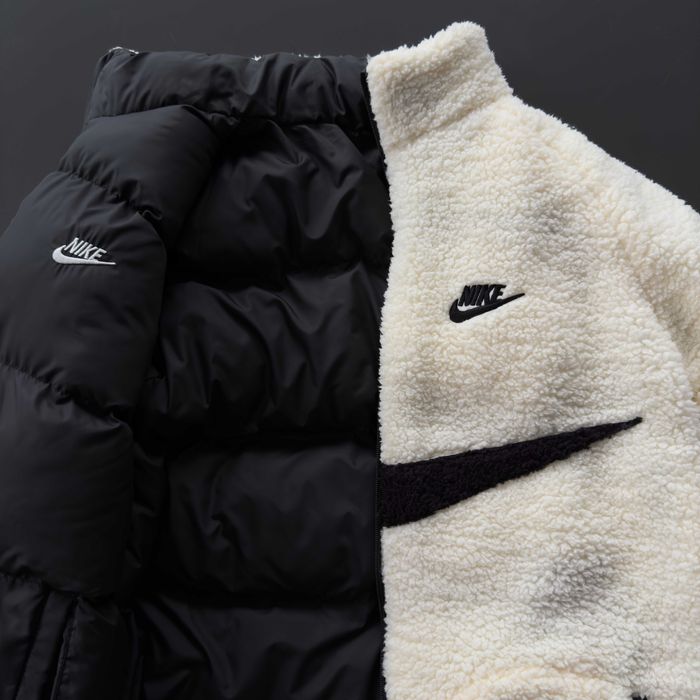 Куртка зимняя мужская Nike big swoosh до -25°С меховая пуховик найк