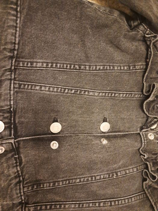 Czarna szara katana jeans falbanka H&M rozmiar 110/116/122