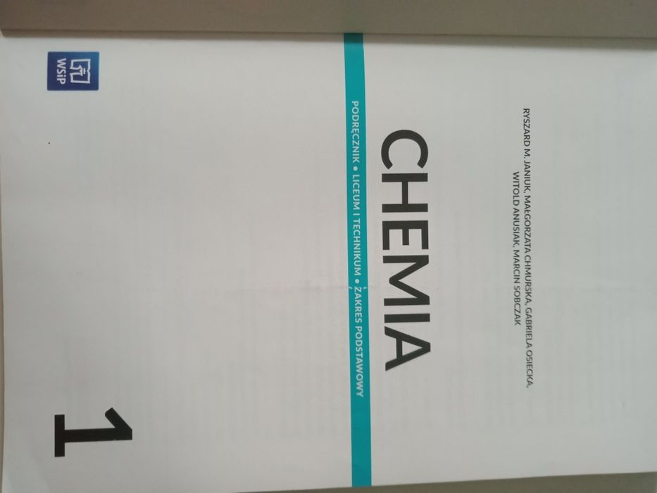 Chemia WSiP Podręcznik do chemii klasa 1 liceum technikum