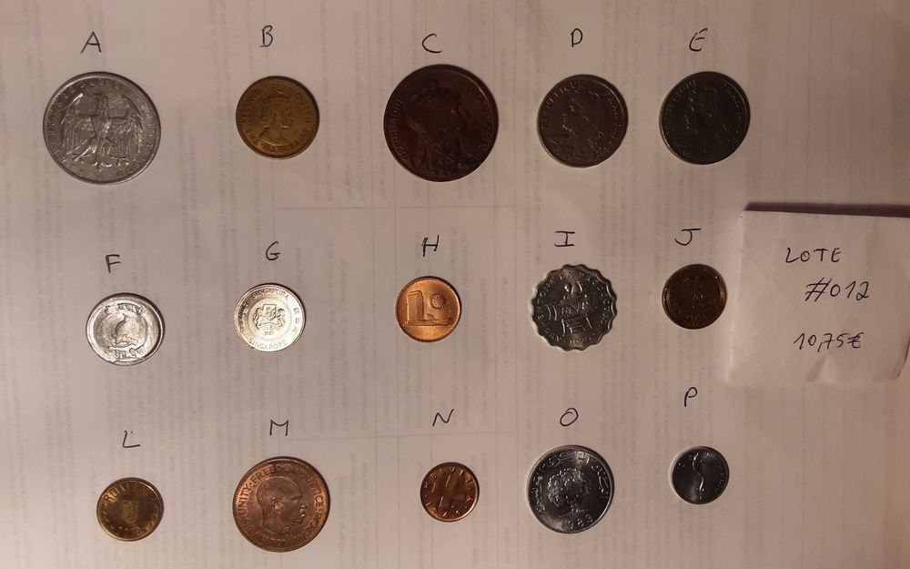 4 lotes de 15 moedas(c)