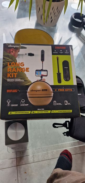 Deeper chirp +2 z range extenderem(wzmacniaczem) i uchwytem oryginalnym deeper do łódki zanetowej
