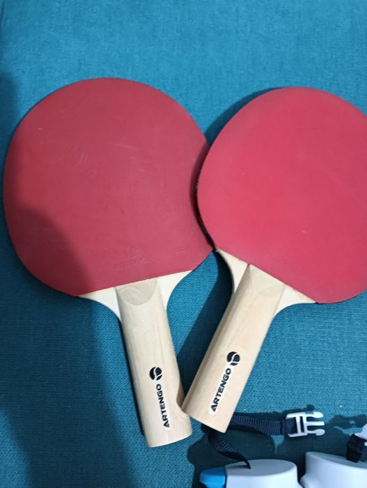 CONJUNTO POSTES REDE PING Pong conjuno regulavel   BRANCO/azulNZA