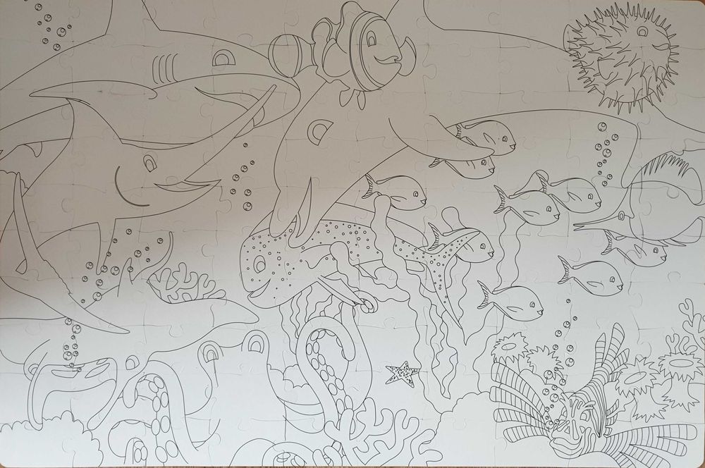 Дитячий двосторонній пазл Морське життя (Puzzle Doubles), б/в.