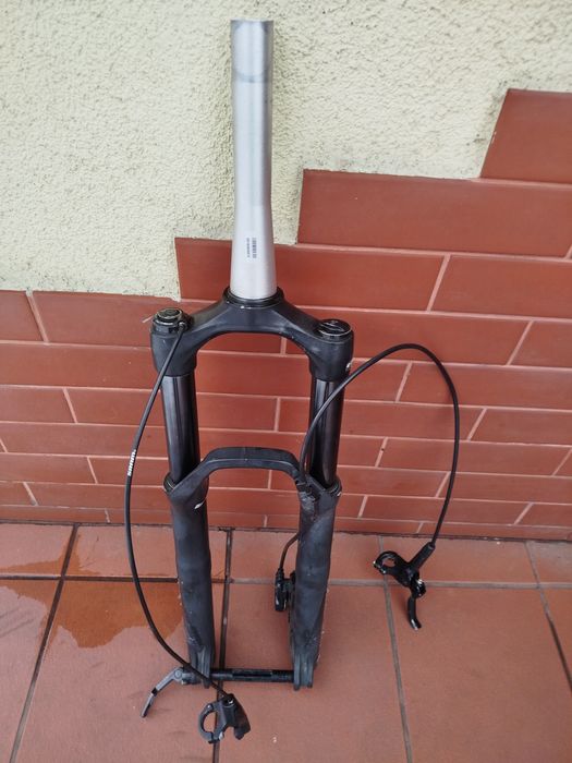 Amortyzator Rock shox recon sztywna oś  27,5 + manetka z linką