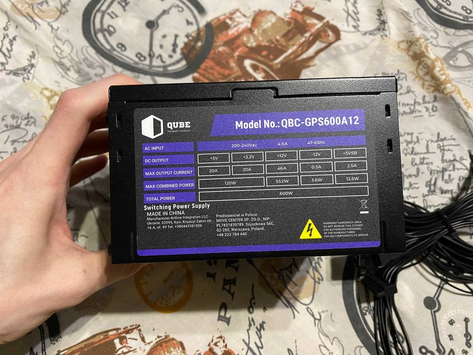 qube 600w блок живлення 80+ atx