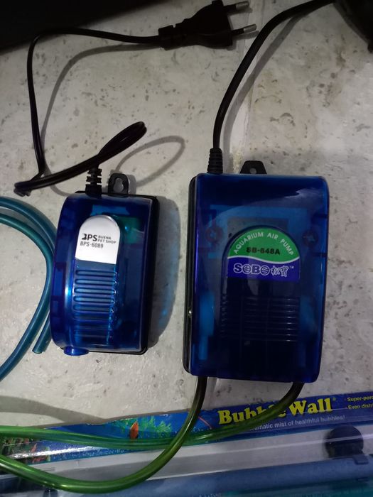 Bomba ar aquario e acessórios