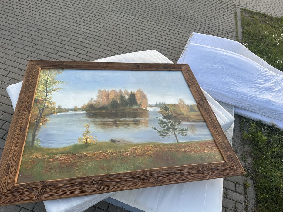 Duży obraz w pięknej ramie