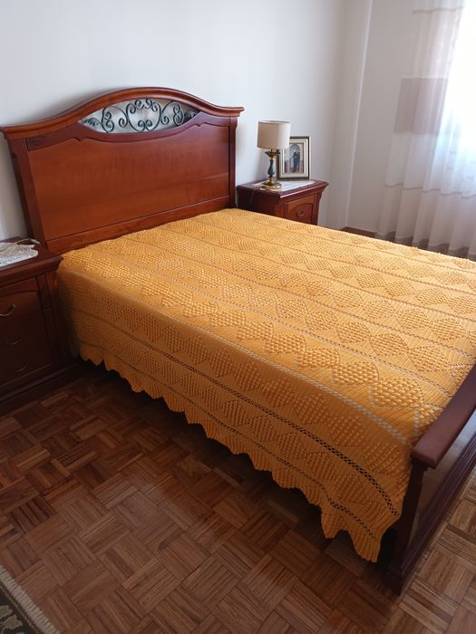 Colcha de renda para cama de casal
