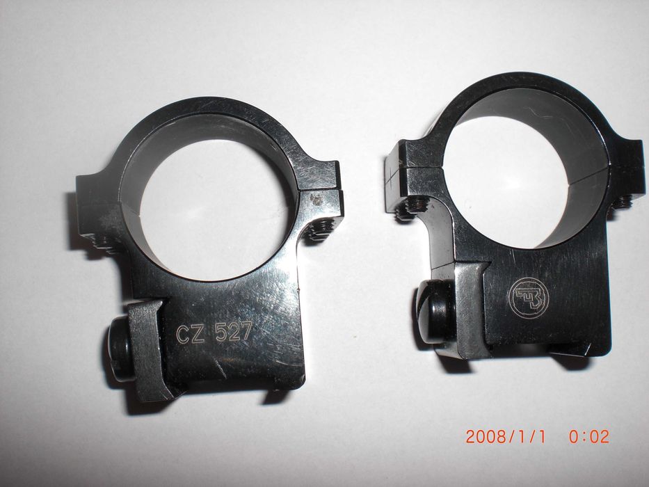 Montaż dwie obejmy do CZ 527  25mm