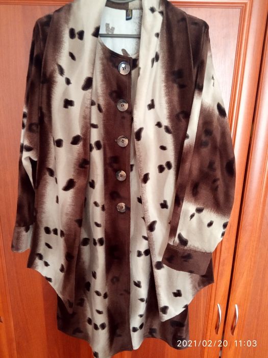Пальто леопардове