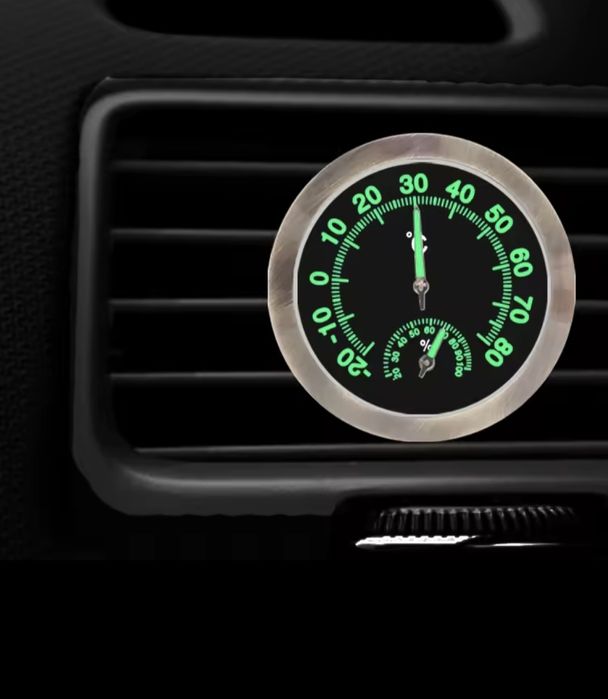 Termometr samochodowy 58 mm., świecący oo