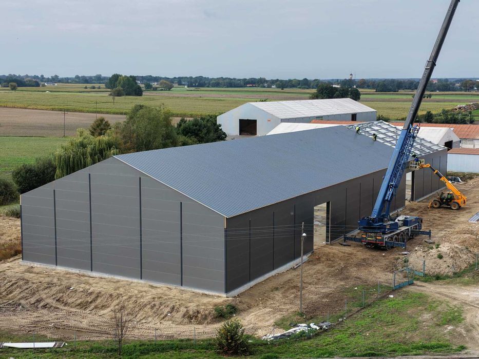HALA STALOWA 2000 m² – 25 × 80 m, wysokość 7 m