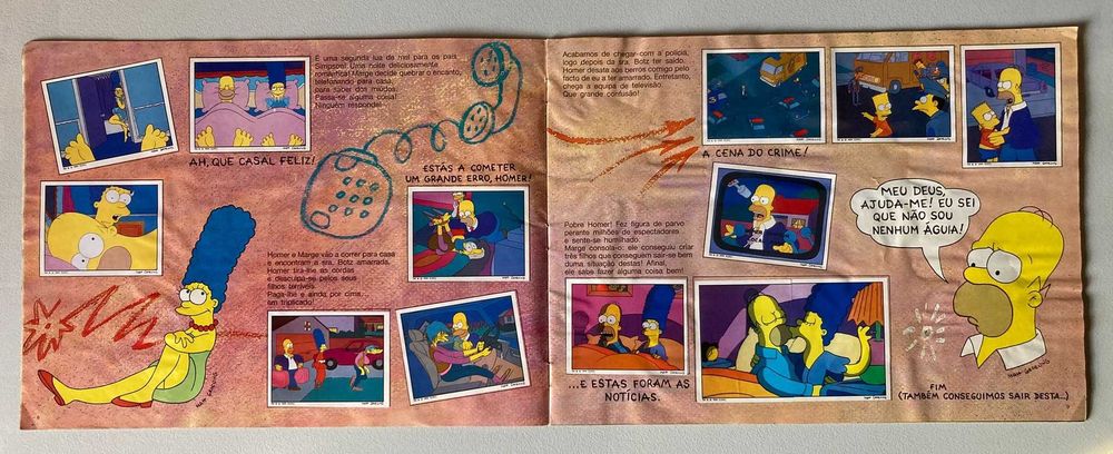 Caderneta de Cromos Antiga Panini - Os Simpsons [Completa]