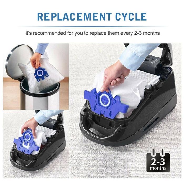 Мішки-пилозбірники Miele HyClean 3D, AirClean 3D GN, 12шт