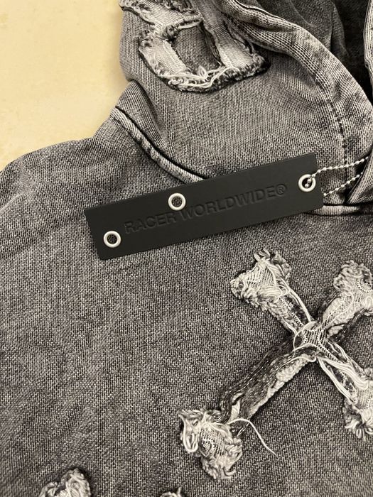 Худи Racer Worldwide Washed Black Patch Hoodie Рейсер Оригинал: 5