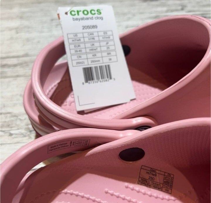 Жіночі сабо   Crocs bayaband pink/крокс баябенди+jibbitz