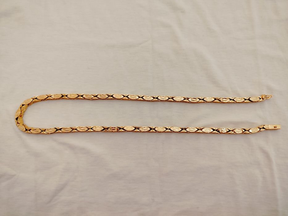 Piękny łańcuszek cartier pozłacany i sygnet