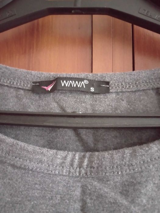 bluzka szara długi rękaw