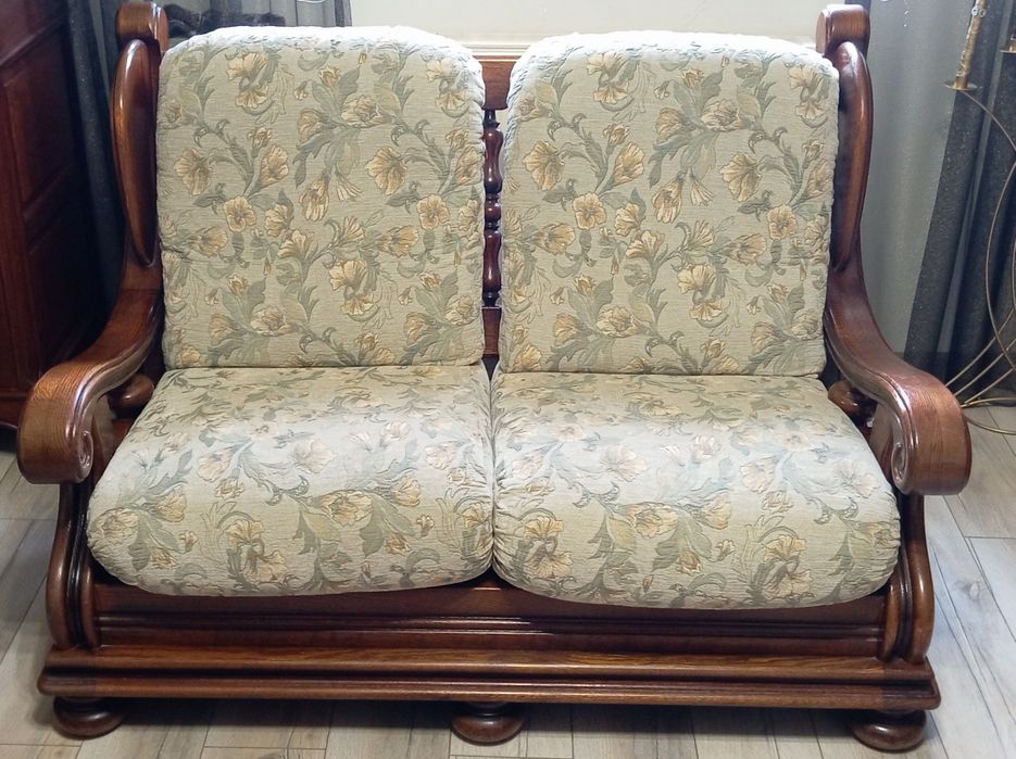 Debowy komplet zestaw wypoczynek 3+2+1