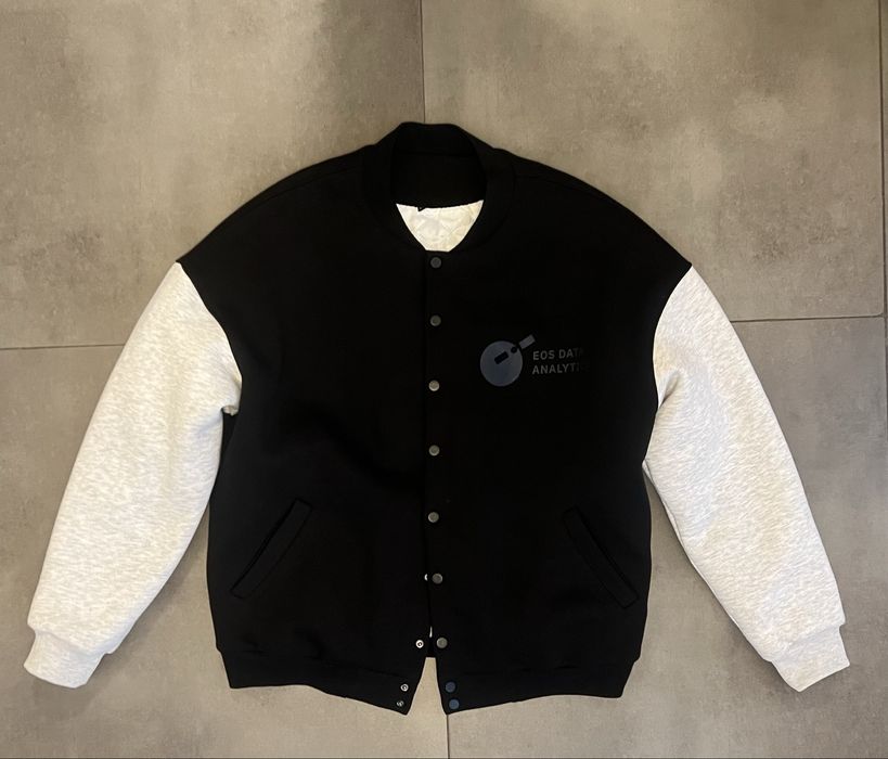 Bomber męski XL oversize ocieplany czarno-szary