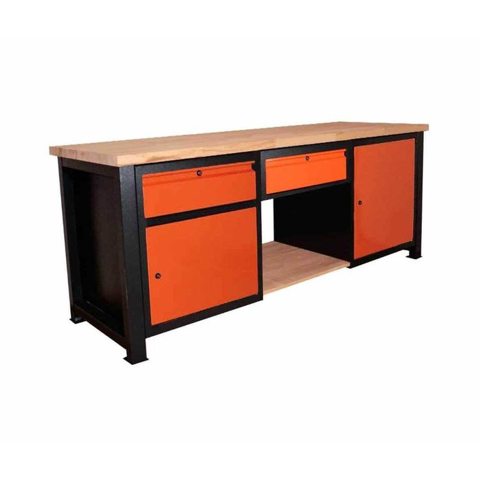 Metalowy stół warsztatowy duży solidny P-2123 - szer: 210cm