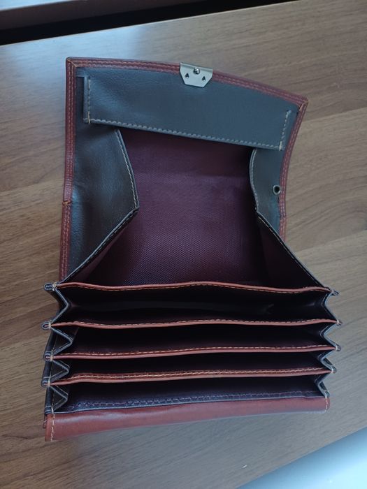 Шикарный кошелёк унисекс Woodland (ориг) натур. кожа буйвола 19×10 см