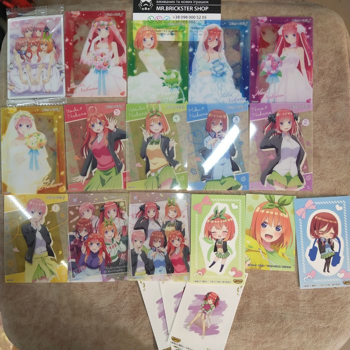 Карточки картки аниме 5 невест карты Накано Мику Ёцуба Нино Ицуки