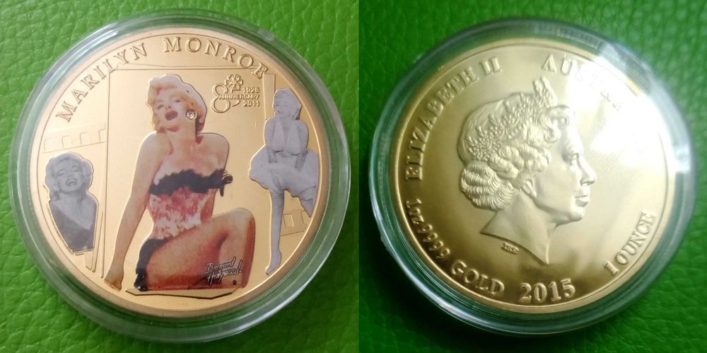 Moneta Marilyn Monroe 40 mm Medal Kapsel 40 mm Nowa