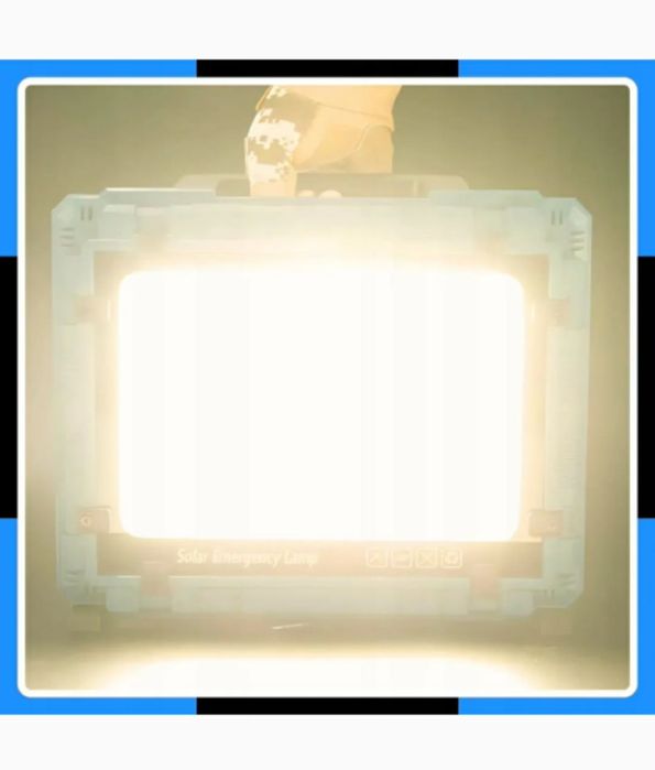 Nowa lampa solarna przenośna turystyczna awaryjna 200W 6x akumulator