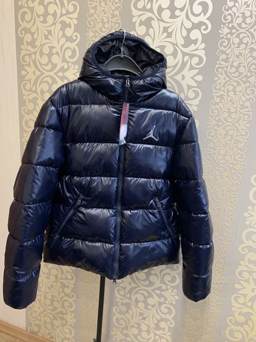 Пуховик темно синий Jordan  Детский Взрослый Зима ДемиСезон. 104-152