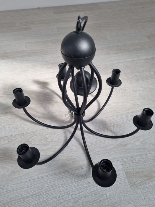 Żyrandol kandelabr Vintage czarny