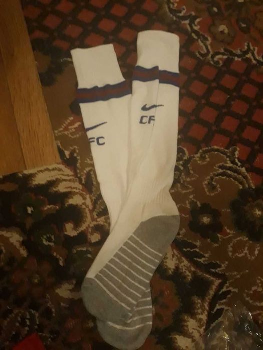 Футбольні гетри Челсі, білі, гарної якості