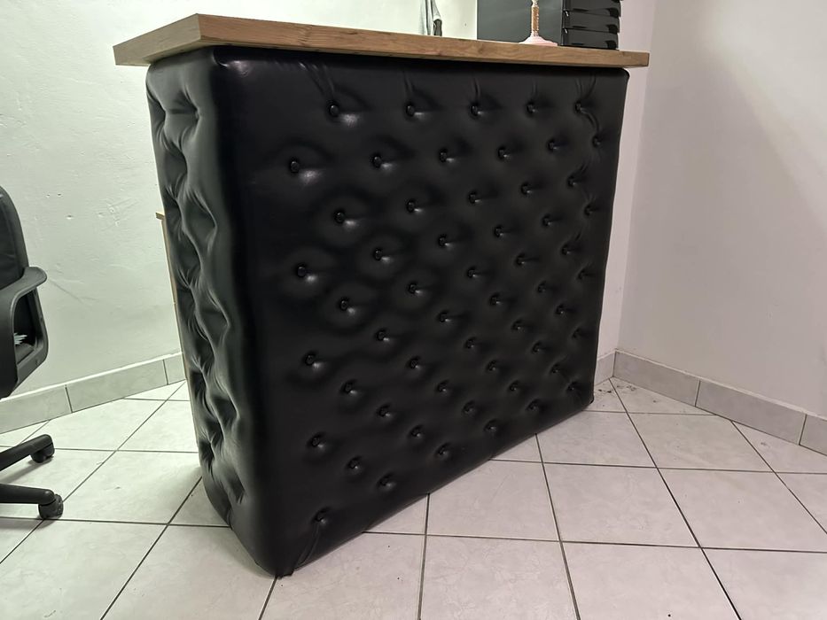 Recepcja glamour pikowana – czarna, elegancka