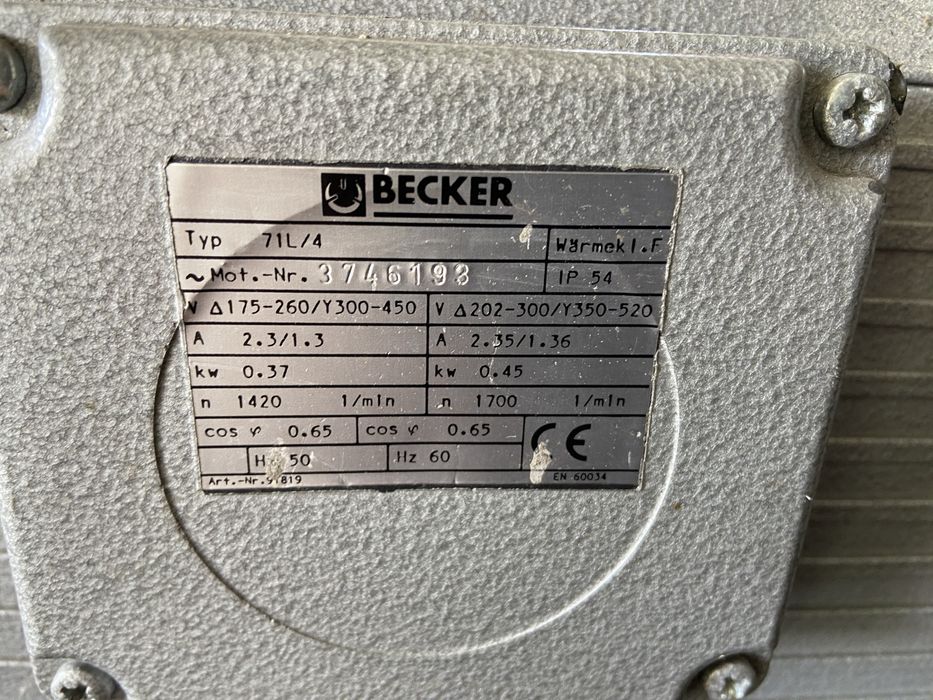 Pompa próżniowa Becker -850 mbar