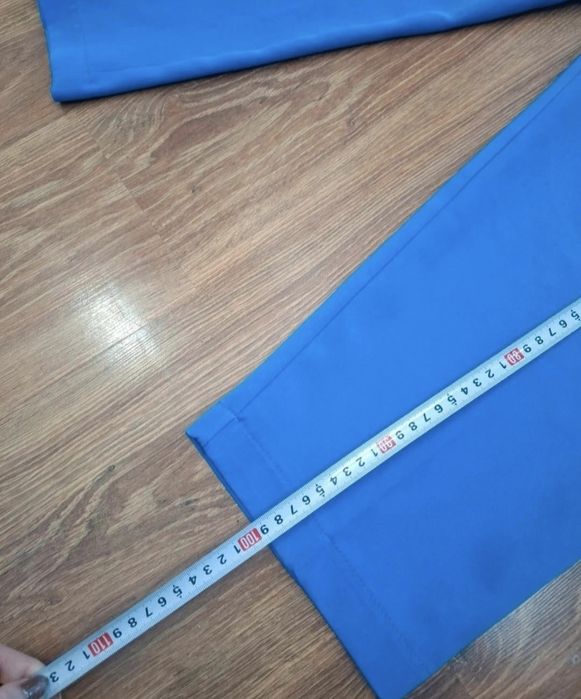 Garnitur damski marynarka żakiet spodnie elegancki Adika 52 niebieski