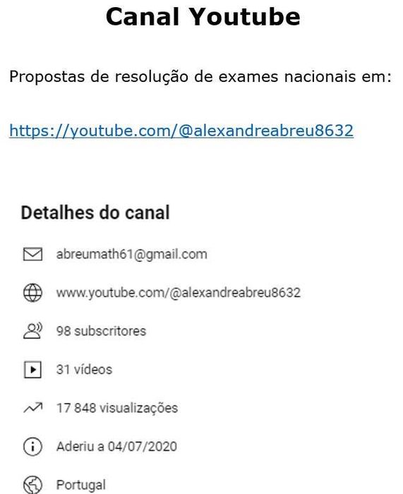 Explicações de Matemática e de Físico-Química