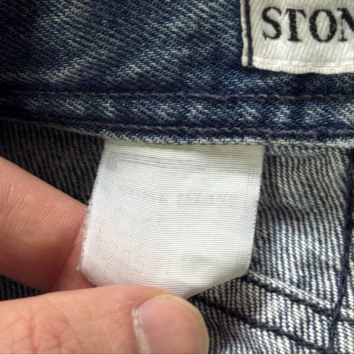 Джинси вінтажні stone island patch program green 90's blue , стон