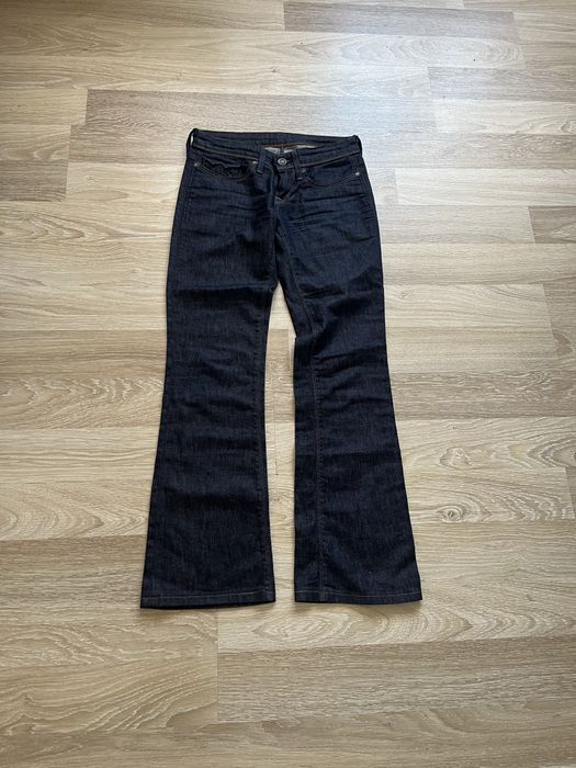 LEVIS BOOTCUT RAW DENIM vintage 2000s jeans XS dark denim 512 527 diesel джинси кльош буткат клеш