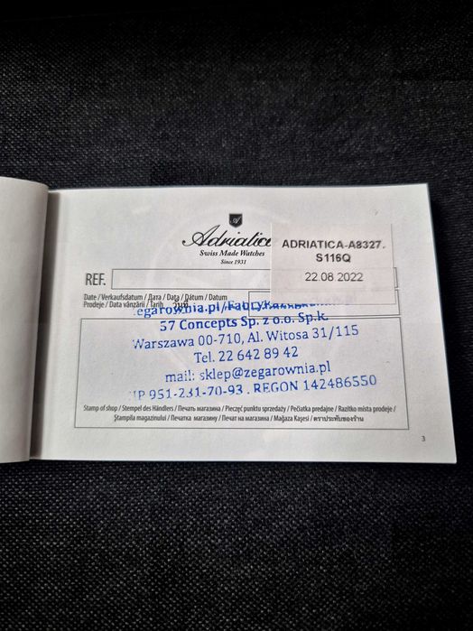 Zegarek męski Adriatica Classic Sapphire A8327.S116Q