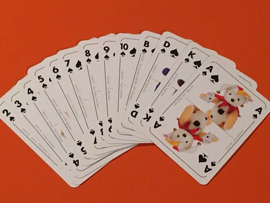 STEIFF karty do gry pluszaki misie Casino Royal