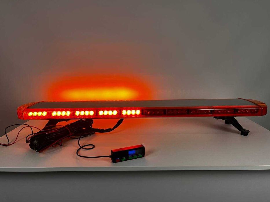 Проблисковий маячок мигалка 118 см на дах LED, 12/24v жовтий